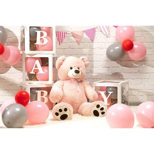 Hug 'N' Feel Soft Toys Teddy Bear, Soft Toys, Teddy Bear 3 Feet For Girls, Birthday Gift For Girls, Birthday Gift, Boyfriend, Husband, Wedding, For Couple Special, Plush & Stuffed Toys (3 Feet, Pink)