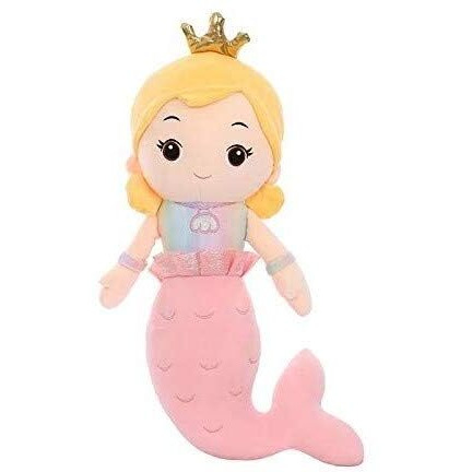 Hug 'N' Feel Soft Toys Random Color Mermaid Soft Doll Stuffed Plush Toy For Kids Girls Birthday Gifts Decoration (Size 30 Cm Color Pink)