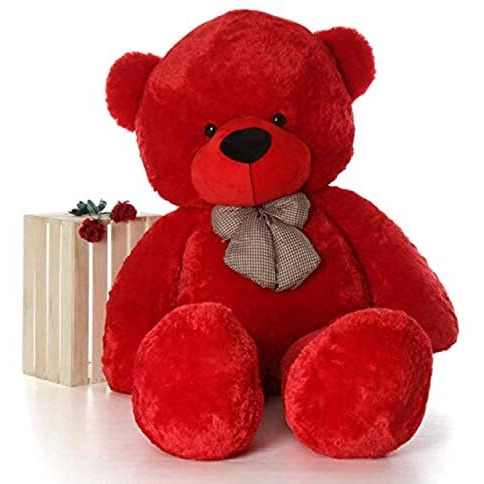 Hug 'N' Feel Soft Toys 3Feet Red Giant Teddy Bear Soft, Plush, And Cuddly Stuffed Animal For Kids, Birthdays, Anniversaries, Valentine's Day, And Special Occasions Large Huggable