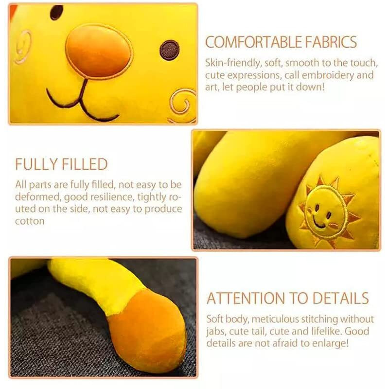 Hug 'N' Feel Soft Toys Long Soft Lovable Hugable Cute Giant Life Size Teddy Bear Plush & Stuffed Toys (25Cm, Lion)