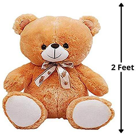 Hug 'N' Feel Soft Toys 2 Feet Brown Giant Teddy Bear Soft, Plush, And Cuddly Stuffed Animal For Kids, Birthdays, Anniversaries, Valentine's Day, And Special Occasions Large Huggable