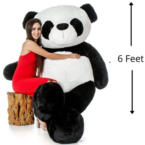Hug 'N' Feel Soft Toys Teddy Bear 6 Feet, Soft Toy, Teddy Bear 6 Feet For Girls, Teddy Bear 6 Feet For Girls, Soft Toys For Kids, Birthday Gift For Girls,Wife,Girlfriend,Husband(Panda, 6 Feet)