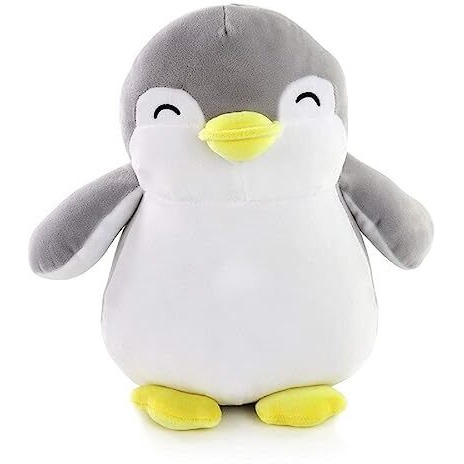Hug 'N' Feel Soft Toys Penguin, Plush/Soft Toy For Boys, Girls And Kids, Super-Soft, Safe, Great Birthday Gift (Grey And White, 22 Cm)