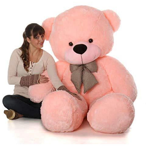 Hug 'N' Feel Soft Toys Teddy Bear 5 Feet For Girls, Soft Toys For Kids, Birthday Gift For Girls,Wife,Girlfriend,Husband(Pink, 5 Feet)