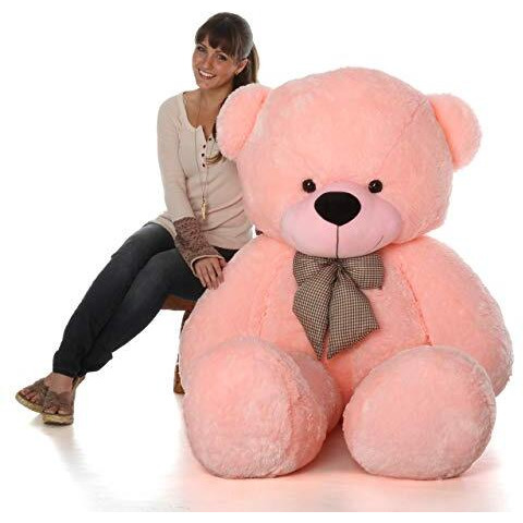 Hug 'N' Feel Soft Toys Teddy Bear 5 Feet For Girls, Soft Toys For Kids, Birthday Gift For Girls,Wife,Girlfriend,Husband(Pink, 5 Feet)