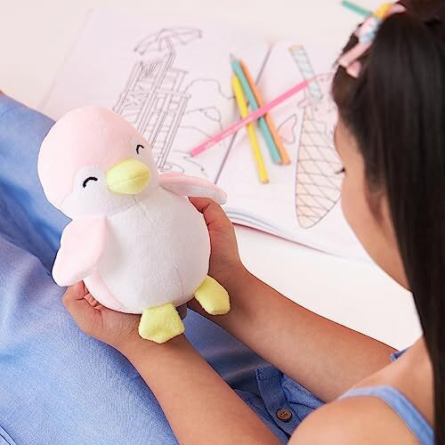 Hug 'N' Feel Soft Toys Penguin, Plush/Soft Toy For Boys, Girls And Kids, Super-Soft, Safe, Great Birthday Gift (Pink And White, 22 Cm)