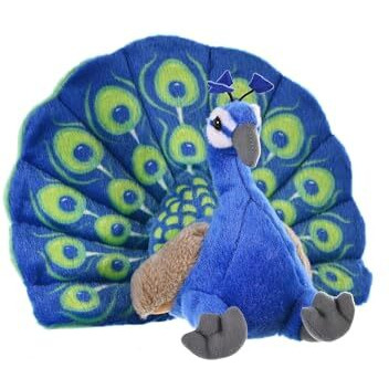Hug 'N' Feel Soft Toys Beautiful Peacock Bird Soft Stuffed Plush Toy For Kids Boys & Girls Birthday Gift (Size 30 Cm Color Blue)