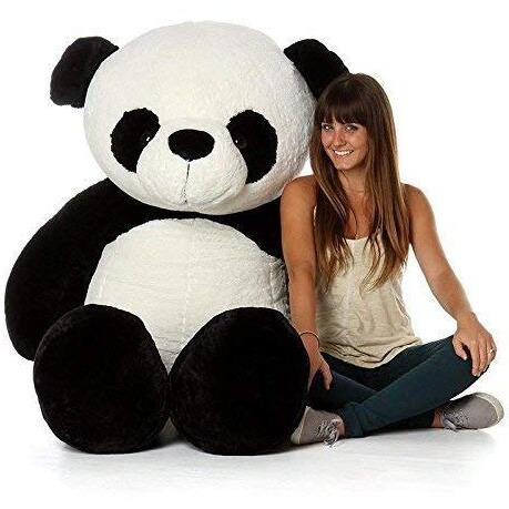 Hug 'N' Feel Soft Toys Soft Toys Long Soft Lovable Huggable Cute Giant Life Size Teddy Figure Child Safe Best For Birthday Gift Valentine Gift For Girlfriend 4 Feet Panda Plush & Stuffed Toys