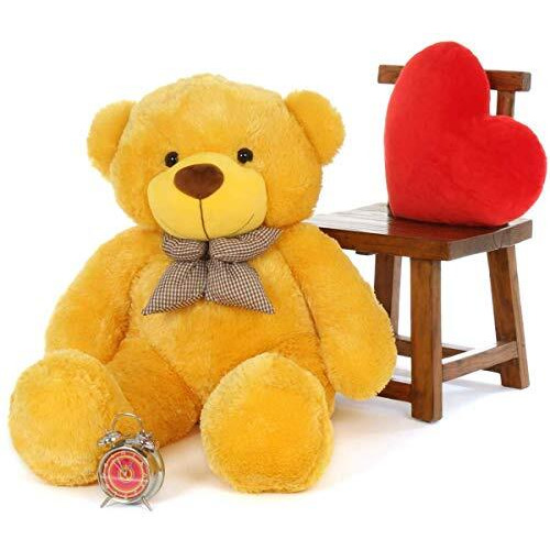 Hug 'N' Feel Soft Toys 6 Feet Yellow Giant Teddy Bear Soft, Plush, And Cuddly Stuffed Animal For Kids, Birthdays, Anniversaries, Valentine's Day, And Special Occasions Large Huggable
