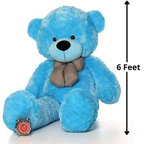 Hug 'N' Feel Soft Toys 6 Feet Sky Blue Giant Teddy Bear Soft, Plush,Cuddly Stuffed Animal For Kids, Birthdays, Anniversaries, Valentine's Day,Special Occasions Large Huggable