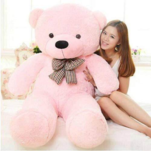 Hug 'N' Feel Soft Toys Loveable Hugable Soft Giant Life Size, Long Huge Teddy Bearplush & Stuffed Toys (Best For Someone Special) Baby Pink 6 Feet 180 Cm With Free Heart Shape Cusion