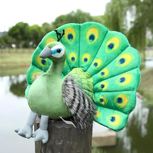 Hug 'N' Feel Soft Toys Beautiful Peacock Bird Soft Stuffed Plush Toy For Kids Boys & Girls Birthday Gift (Size 30 Cm Color Green)