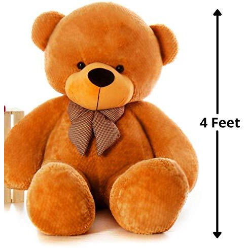 Hug 'N' Feel Soft Toys Teddy Bear 4 Feet Soft Toy | Birthday Gift For Girls Plush & Stuffed Toys