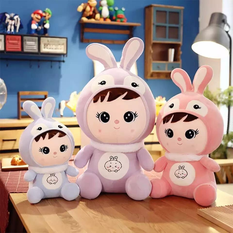 Hug 'N' Feel Soft Toys (30Cm, Pink | Soft Plush Doll Toy With Rabbit Ear, Teddy Bear, Best Gift Toy And Pillow For Kids, Girls And Adults | Valentines