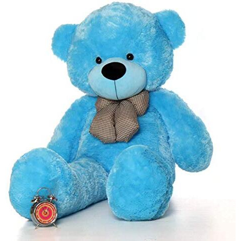 Hug 'N' Feel Soft Toys Soft Toys Long Soft Lovable Huggable Cute Giant Life Size Teddy Bear Child Safe Best For Birthday Gift Valentine Gift For Girlfriend 3 Feet Blue Plush & Stuffed Toys