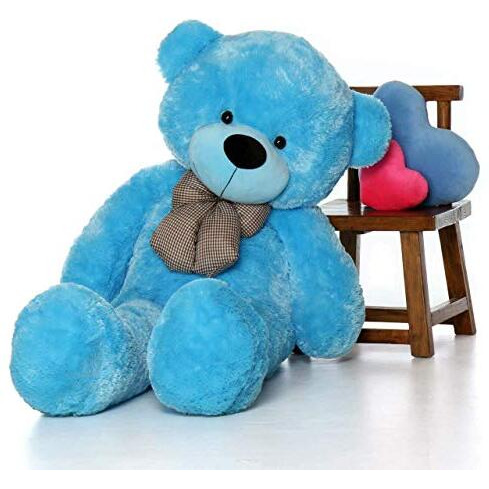 Hug 'N' Feel Soft Toys Soft Toys Long Soft Lovable Huggable Cute Giant Life Size Teddy Bear Child Safe Best For Birthday Gift Valentine Gift For Girlfriend 3 Feet Blue Plush & Stuffed Toys