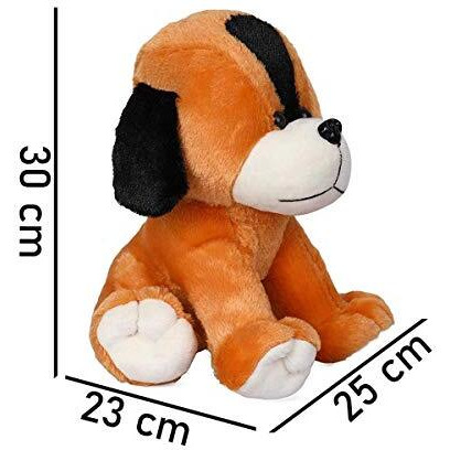 Hug 'N' Feel Soft Toys Dog Soft Toy (30 Cm, Brown)