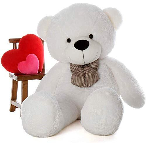 Hug 'N' Feel Soft Toys Soft Toys Long Soft Lovable Huggable Cute Giant Life Size Teddy Bear Child Safe Best For Birthday Gift Valentine Gift For Girlfriend 3 Feet White Plush & Stuffed Toys