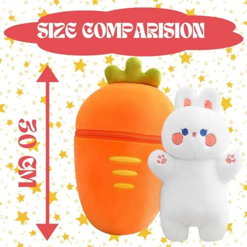 Hug 'N' Feel Soft Toys Rabbit A Huggable Carrot Rabbit Adventure The Perfect Birthday Surprise For Child (Size 30Cm)