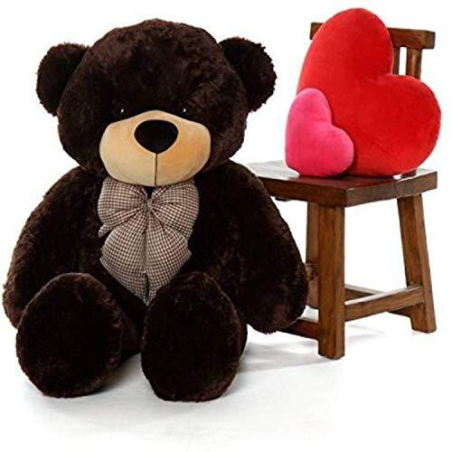 Hug 'N' Feel Soft Toys Soft Toys Long Soft Lovable Huggable Cute Giant Life Size Teddy Bear Child Safe Best For Birthday Gift Valentine Gift For Girlfriend 3 Feet Chocolate Plush & Stuffed Toys