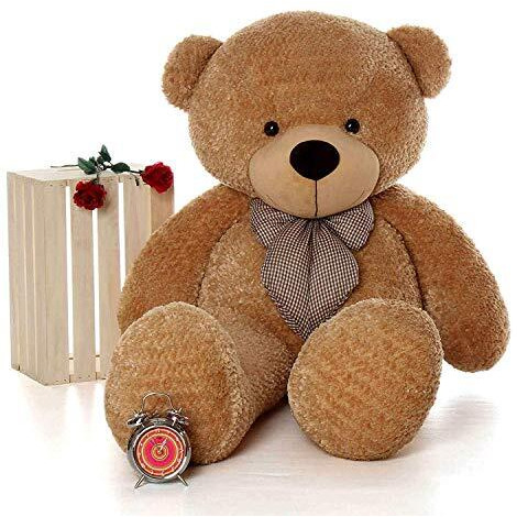 Hug 'N' Feel Soft Toys Soft Toys Long Soft Lovable Huggable Cute Giant Life Size Teddy Figure Child Safe Best For Birthday Gift Valentine Gift For Girlfriend 6 Feet Brown Plush & Stuffed Toys