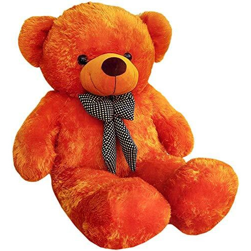 Hug 'N' Feel Soft Toys Loveable Hugable Soft Giant Life Size, Long Huge Teddy Bearplush & Stuffed Toys (Best For Someone Special) Brown 3 Feet 90 Cm With Free Heart Shape Cusion