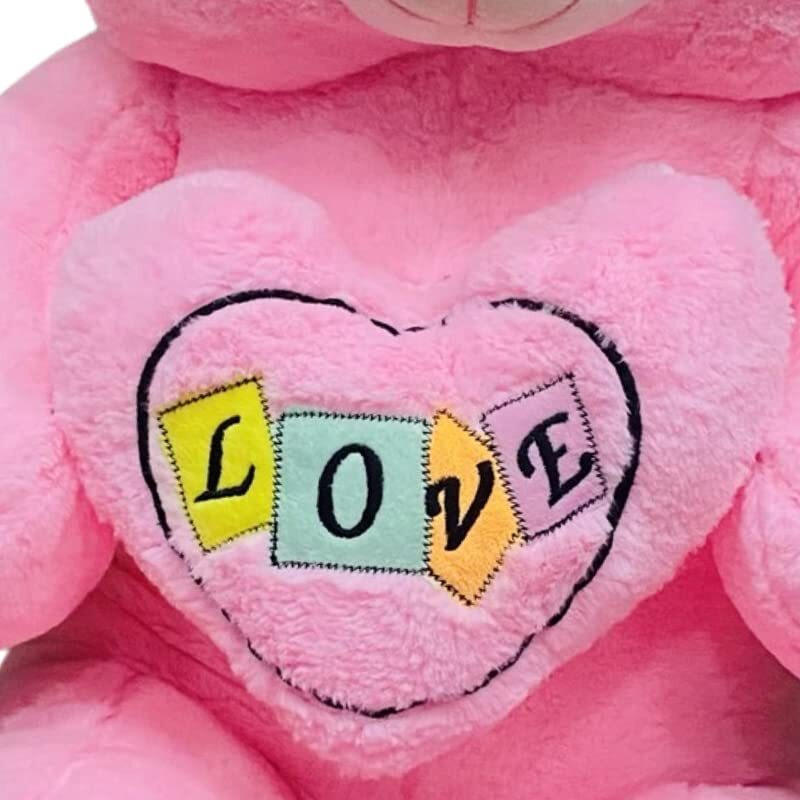 Hug 'N' Feel Soft Toys Long Soft Heart Teddy Cute Giant Life Size Teddy Bear 100Cm Heart Teddy Plush & Stuffed Toys