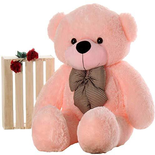 Hug 'N' Feel Soft Toys Soft Toys Long Soft Lovable Huggable Cute Giant Life Size Toy Figure Child Safe Best For Birthday Gift Valentine Gift For Girlfriend 3 Feet Pink Plush & Stuffed Toys