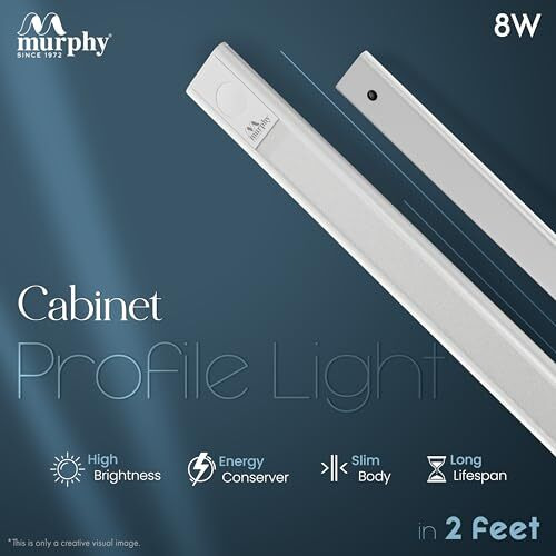 Murphy 2 Feet Led Under Cabinet Lighting, 8W Under Cabinet And Under Counter Lighting, Led Profile Light  Cool White, Pack Of 2(Others)