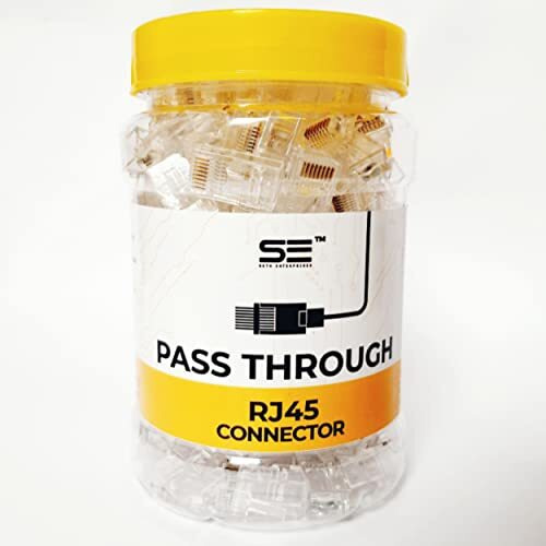 Seth Enterprises Rj45 Cat5 Pass Through Connectors Without Rj45 Caps (Cat5 25Pcs Pack)