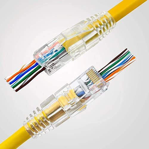 Seth Enterprises Rj45 Cat5 Pass Through Connectors Without Rj45 Caps (Cat5 25Pcs Pack)