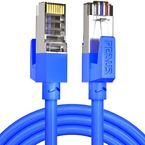 Fedus 1000 Mbps 20 Meter High Speed Rj45 Cat5E Ethernet Patch Cable Lan Cable Internet Network Computer Cable Cord High Speed Gigabit Category 5 Wires For Modem, Router, Camera, Lan Adsl Blue