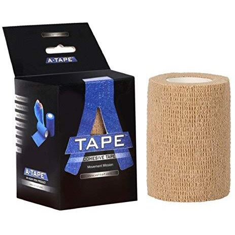 Agam A-Tape Self Adhesive Bandage Breathable Cohesive Bandage Wrap Rolls Elastic Self-Adherent Tape For Stretch Athletic,Sports,Wrist,Ankle-7.5 Cm Beige Pack Of 2