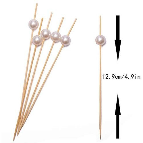 Adaamya - 100 Pcs - Cocktail Picks Cocktail Sticks, Toothpicks Fruit Garnish Sticks, Bamboo Toothpicks Party Supplies (Mix Colors) (100)