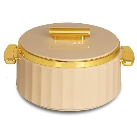 Selvel Camry Casserole Insulated Hot Pot With Stainless Steel Inner Single 1700Ml | Roti Casserole | Hot Box For Kitchen | Chapati, Roti, Biryani | Keeps Food Hot & Fresh (Ivory)