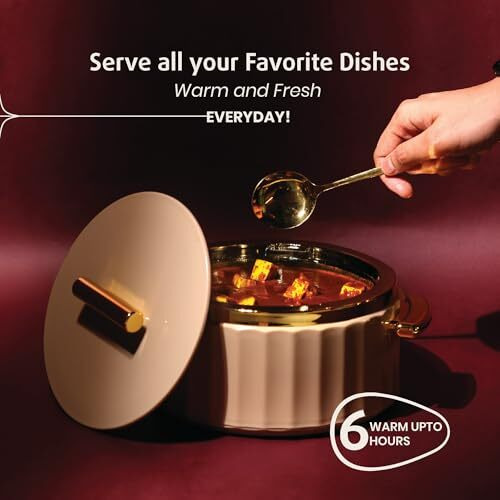 Selvel Camry Casserole Insulated Hot Pot With Stainless Steel Inner Single 1700Ml | Roti Casserole | Hot Box For Kitchen | Chapati, Roti, Biryani | Keeps Food Hot & Fresh (Ivory)