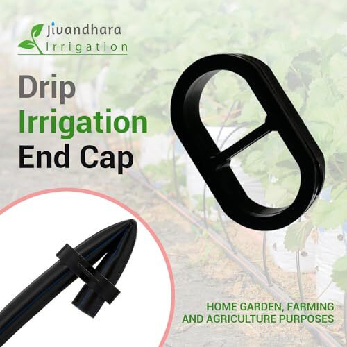 Jivandhara Irrigation-Drip Irrigation End Cap 16Mm Black (100 Pcs)