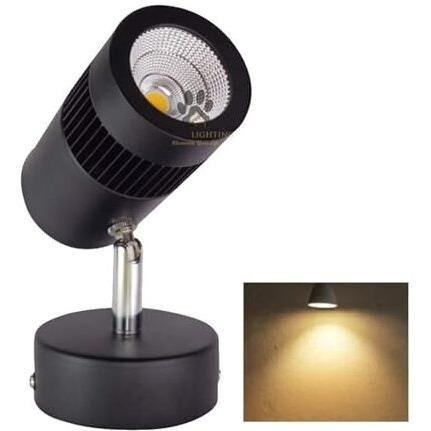 Mufasa 3 Watts Black Body Led Spot Focus Wall Light 11Cm (Please Check Dimensions Image) - (Warm White, Aluminium)