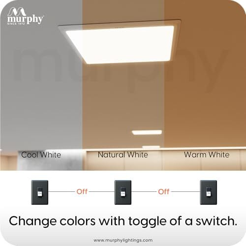 Murphy 15W Recessed Square Trimless Led Panel Light | 3-In-1 Colour Changing  Cool White/Neutral White/Warm White  Pack Of 2