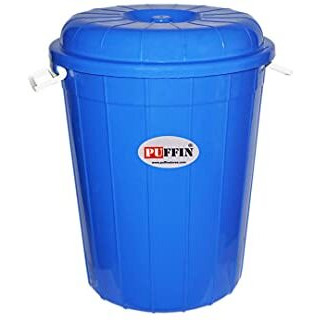 Puffin Multipurpose Plastic Storage Drum 60Ltr (Blue) 2Pcs