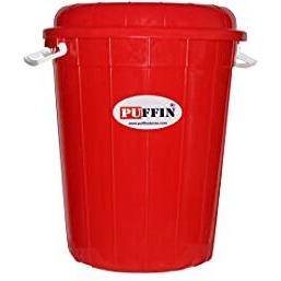 Puffin Multipurpose Plastic Storage Drum 60Ltr (Blue) 2Pcs