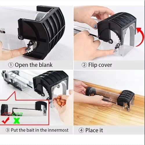 Druri Rat Trap Cage For House Garden Patio, 32 Cm Humane Mouse Trap Enlarged No Kill Reusable Catch And Release Smart Rat Catcher Trap For Home, Rodent Trap For Mice, Pets (1)