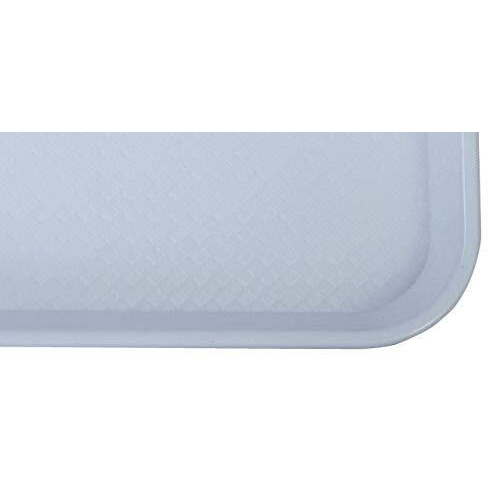 Swift International Durable Multi-Use Plastic Serving Trays 18" Rectangular Plastic Trays For Kitchen (White)