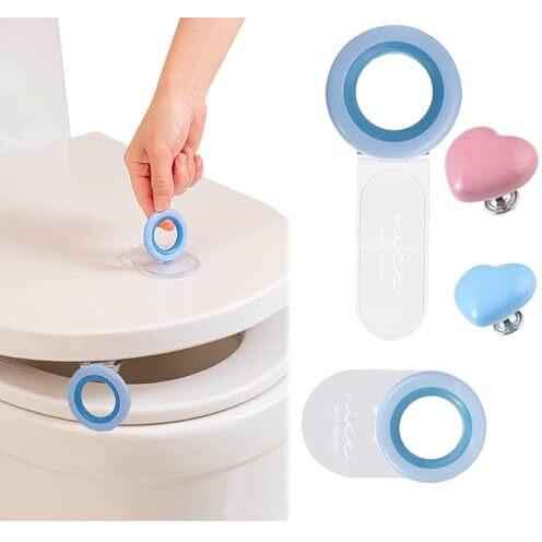 Redticket Toilet Seat Lifter Clip | Lid Lifter With Heart Shaped Flush Button Assist For Hygienic, Manicure Safe & Clean Touch | Seat Side Holder & Cover Opener (Pack Of 4)