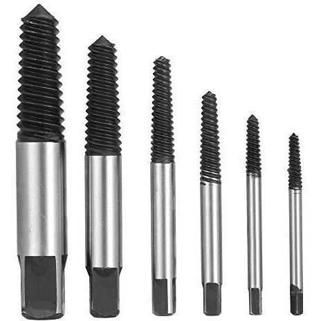 Wagela Drill Bit Set - Damaged Bolt & Screw Extractor Removal Tool (5Pcs/Set, 6Pcs Screw Extractor)