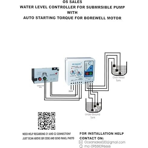 Os Sales Automatic Water Level Controller For Submersible With Auto Starting Torque Supported To All Type Of Motors