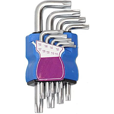 Aasons Torx/Star Allen Key Set Of 9Pcs With Hole From T10 To T50