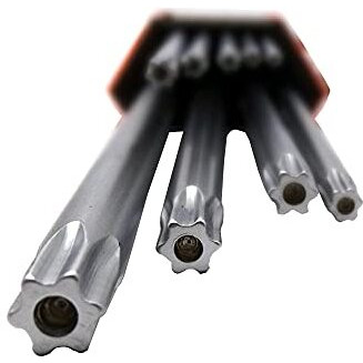 Aasons Torx/Star Allen Key Set Of 9Pcs With Hole From T10 To T50