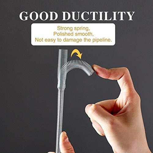 Fizloz Wire Brush Hand Kitchen Sink Cleaning Dredging Device Spring Pipe Hair Dredging Tool For Cleaning Bathrooms, Kitchen, Sinks, Tubs, And Dredging Pipe (Pack Of 1 (162 Cm))