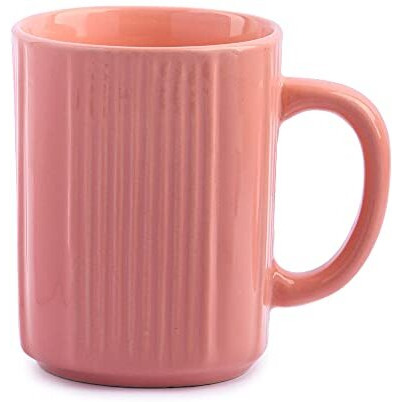 Anwaliya Ceramic Coffee Mug Set Of 4 (350Ml) Handcrafted Design Tea Cups Stackable, Chip Resistant, Large Serving Green Tea Cups, Arial (Color May Vary)
